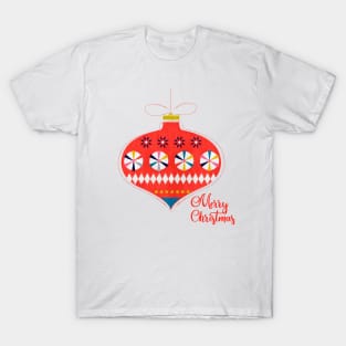 Merry Christmas retro bauble T-Shirt